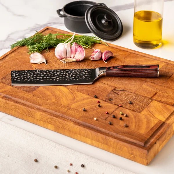 Japanese Hammered Damascus Chef Knife Set – 3-Piece Set