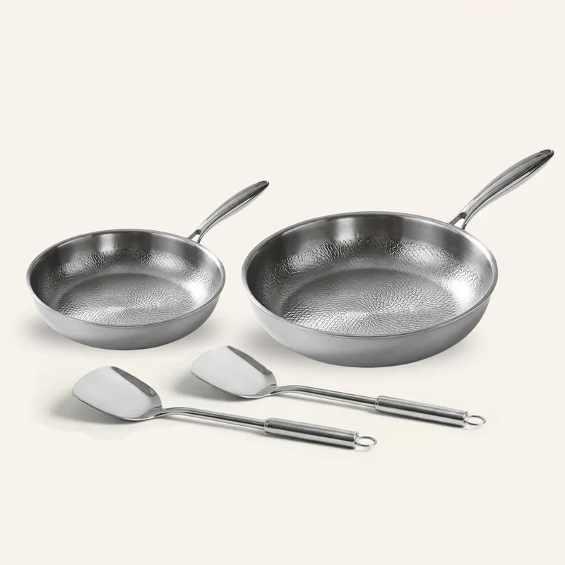 Dubois Cuisine - Set Duo Pro de Poêles Martelées en Titane